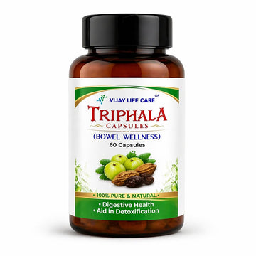 Triphala Capsules | 60 Capsules | 100% Natural Ayurvedic Herbal Supplement | Supports Digestive Health, Gut Wellness & Natural Detox