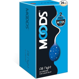 Moods All Night -20's Condom With 2 Piece Extra