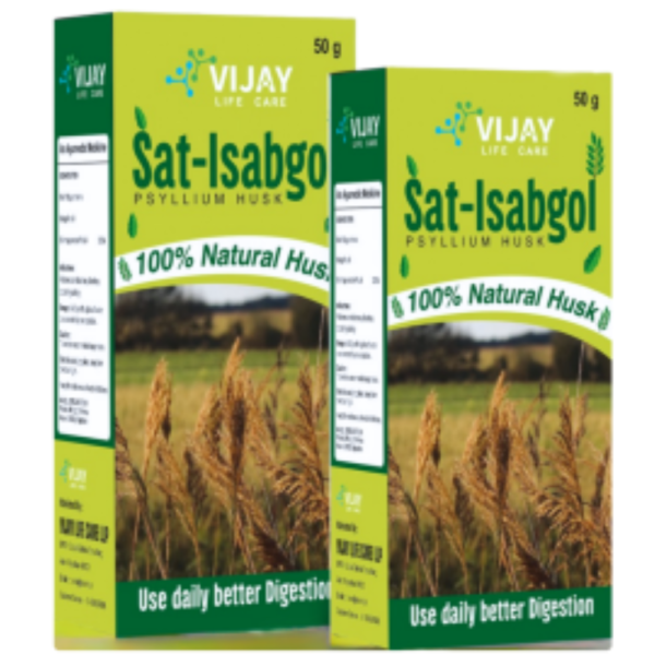 Sat Isabgol Psyllium Husk with Free Water Bottle, 100gm, Pack of 3