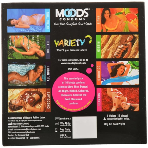 Moods Variety Pack - 16 Condoms (Pack of 2)